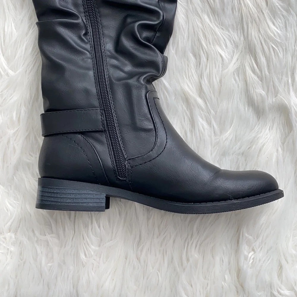 White Mountain | Faux Leather Black Boots